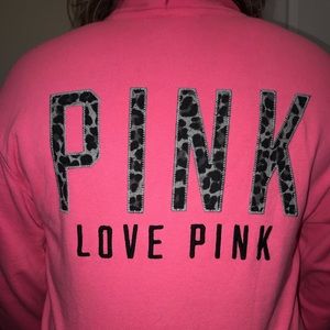 Victoria’s Secret PINK Leopard Print Half-Zip
